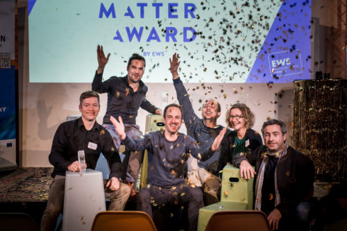 Gewinner und Jury des MakeItMatter Awards im Rahmen der Startup Night 2019 vom >SMART> GREEN ACCELERATOR