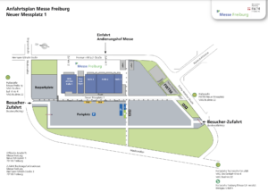 Anfahrt Parkplatz Messe Freiburg